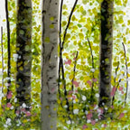 Summer Woodland Wave Glass Screen