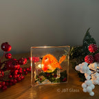 Small Tealight - Robin with Holly
