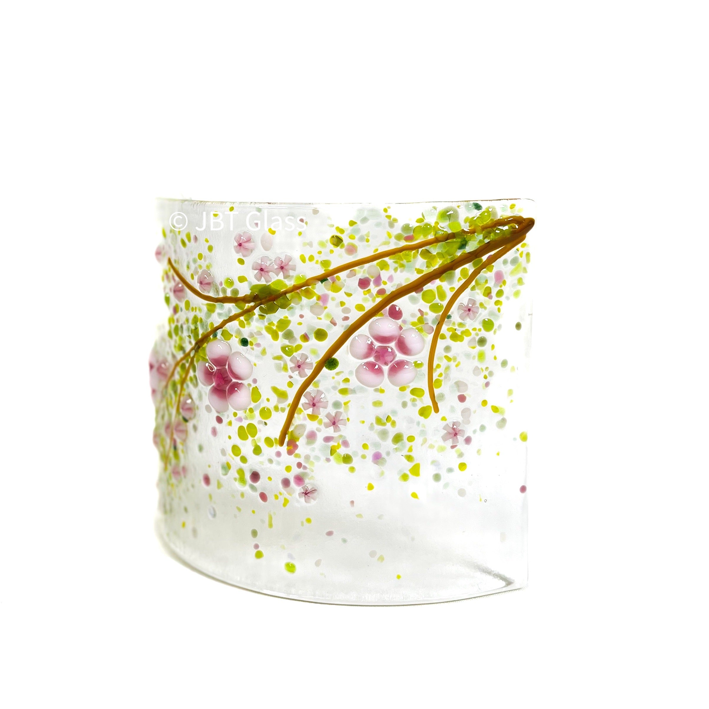 Glass Screen - Fused Glass Cherry Blossom Branch