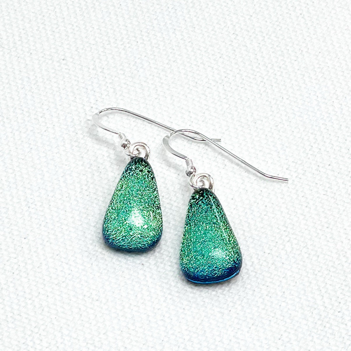 Teardrop Earring Light Green Shimmer