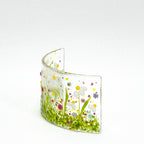 Small Narrow Glass Screen - Spring Daisy