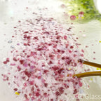 Glass Screen - Fused Glass Wave-Cherry Blossom Meadow