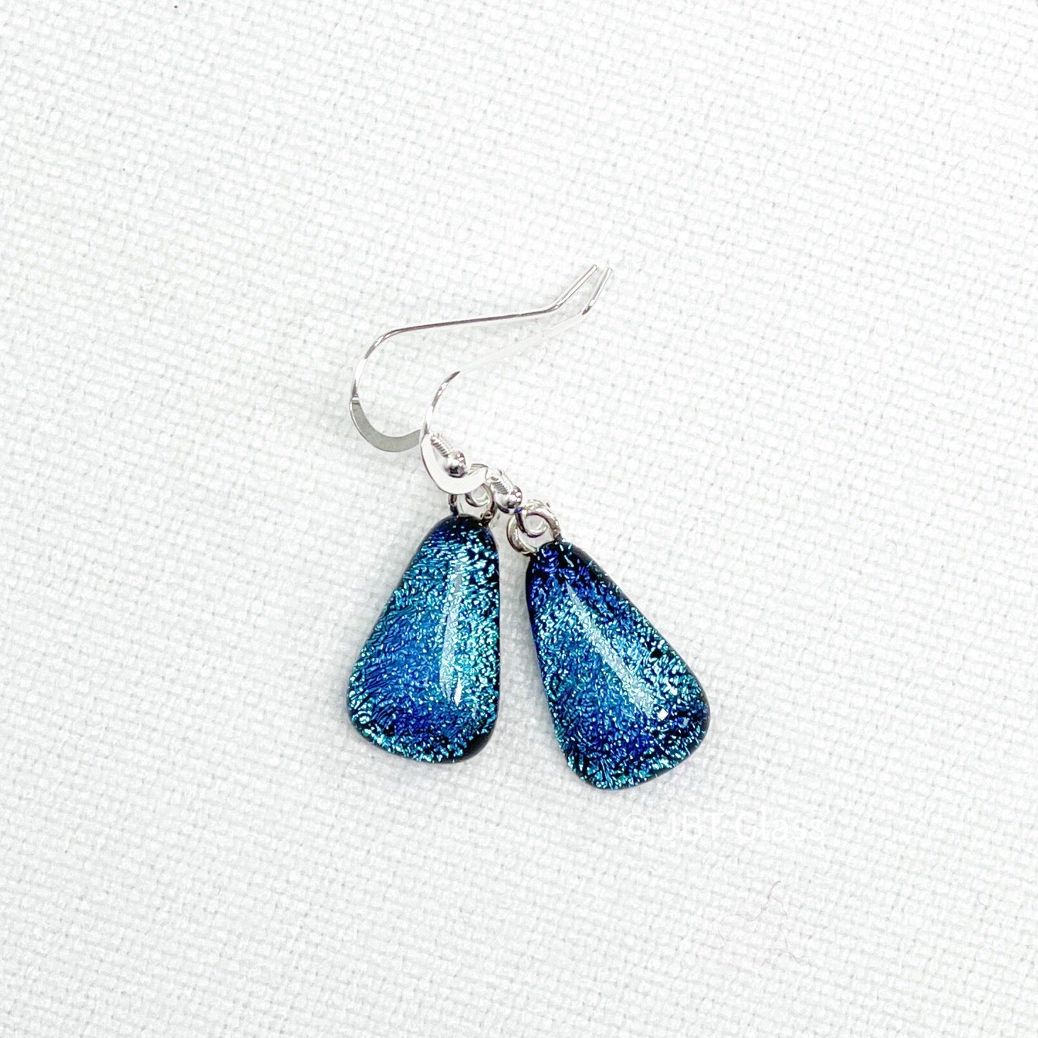 Teardrop Earrings Teal Shimmer