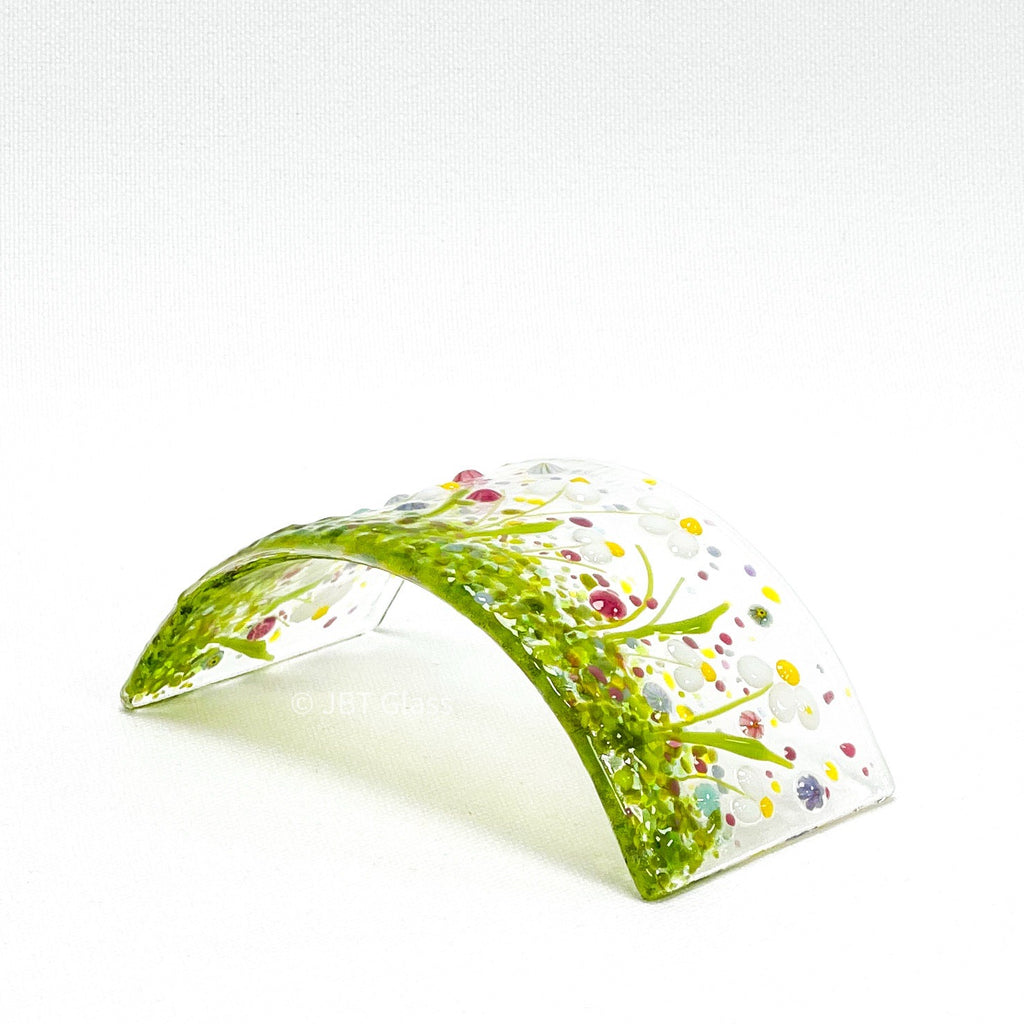 Small Narrow Glass Screen - Spring Daisy