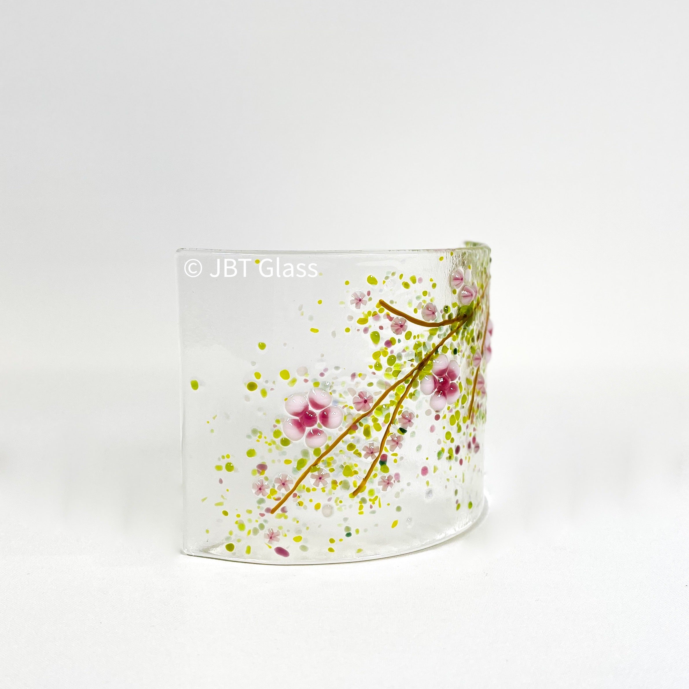 Glass Screen - Fused Glass Cherry Blossom Branch