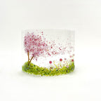 Glass Screen - Fused Glass Cherry Blossom