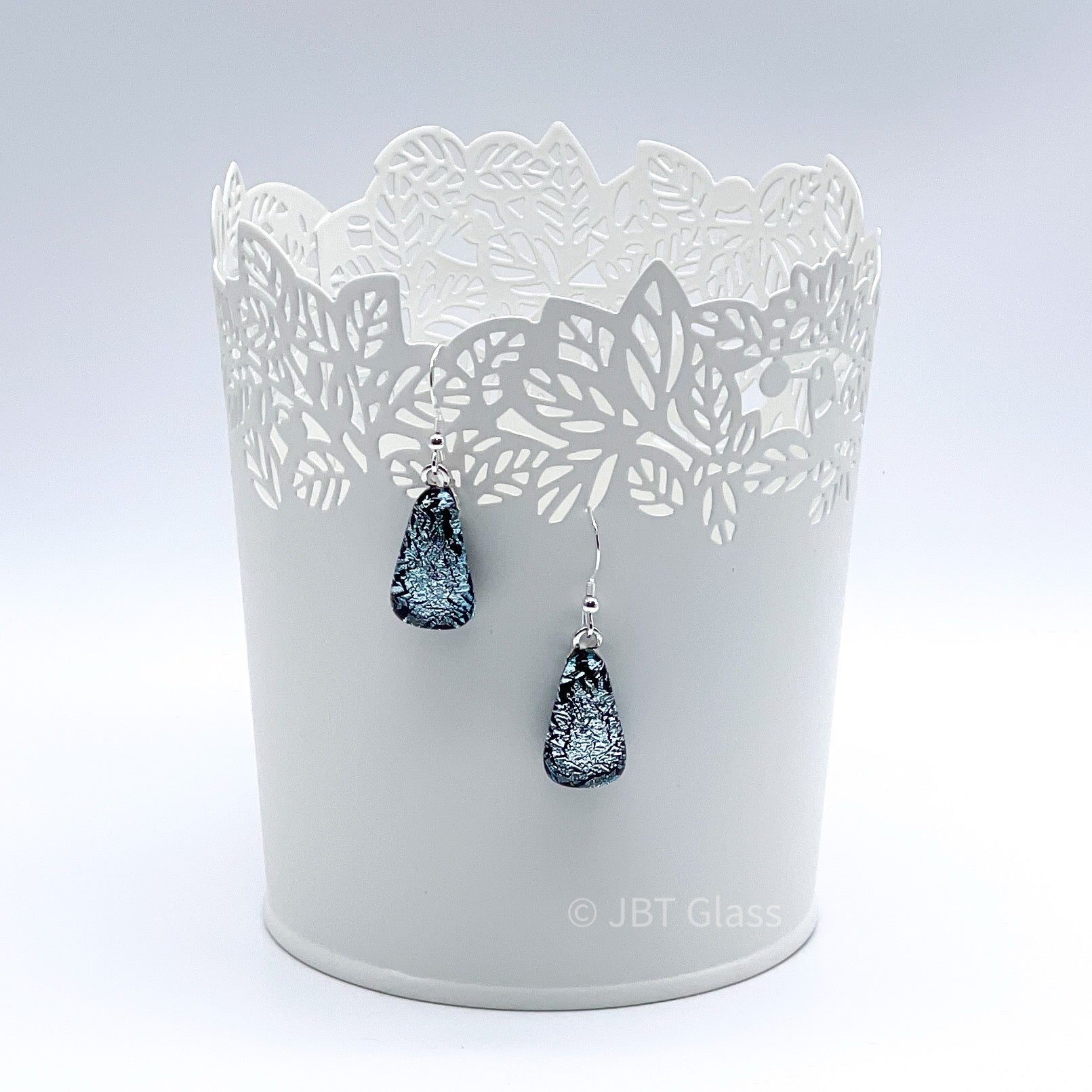 Drop Earrings Teardrop Sliver Shimmer