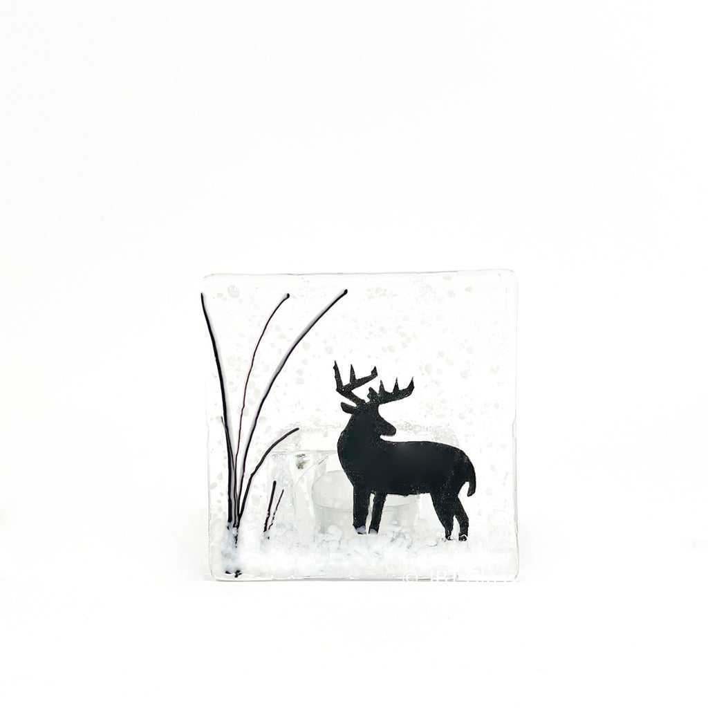 Small Tealight - Stag in Snow