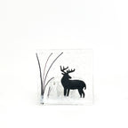 Small Tealight - Stag in Snow