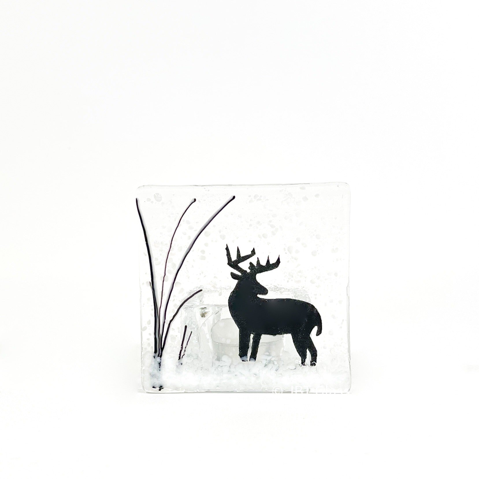 Small Tealight - Stag in Snow