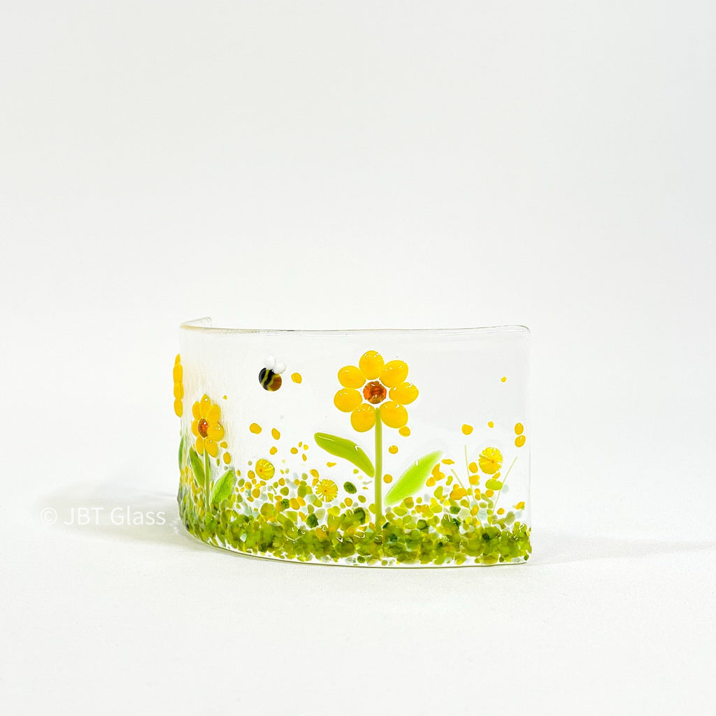 Small Narrow Glass Arch - Sunflowers