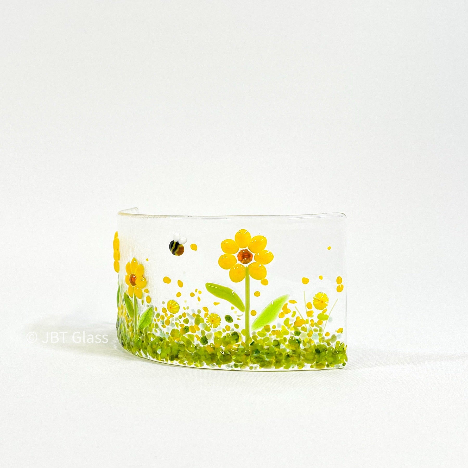 Small Narrow Glass Arch - Sunflowers