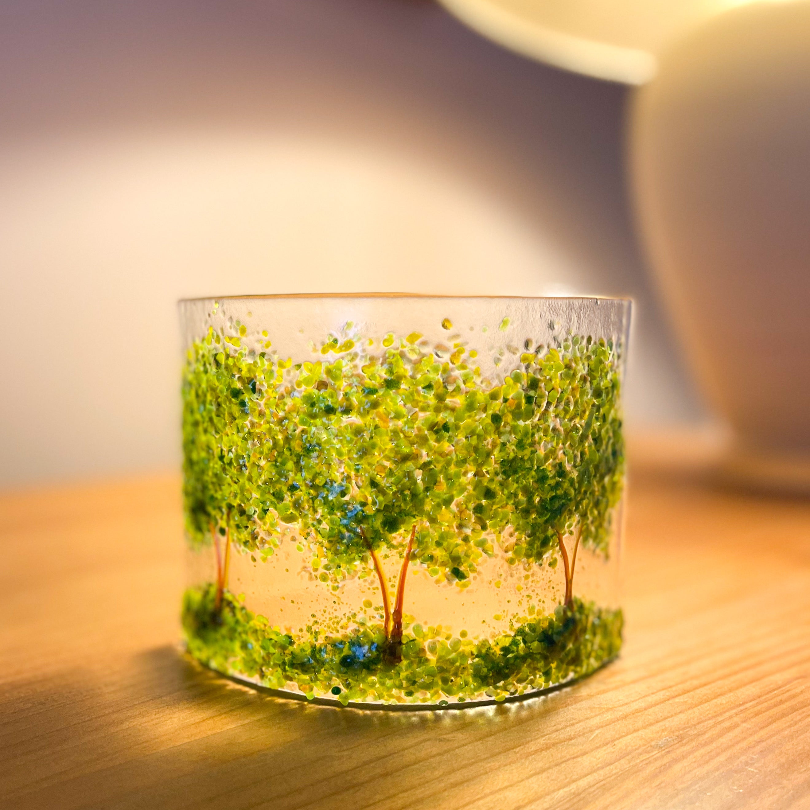 Glass Screen - Fused Glass Summer Trees