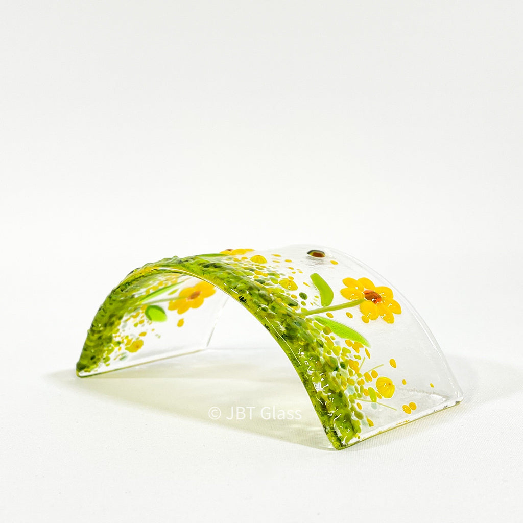 Small Narrow Glass Arch - Sunflowers