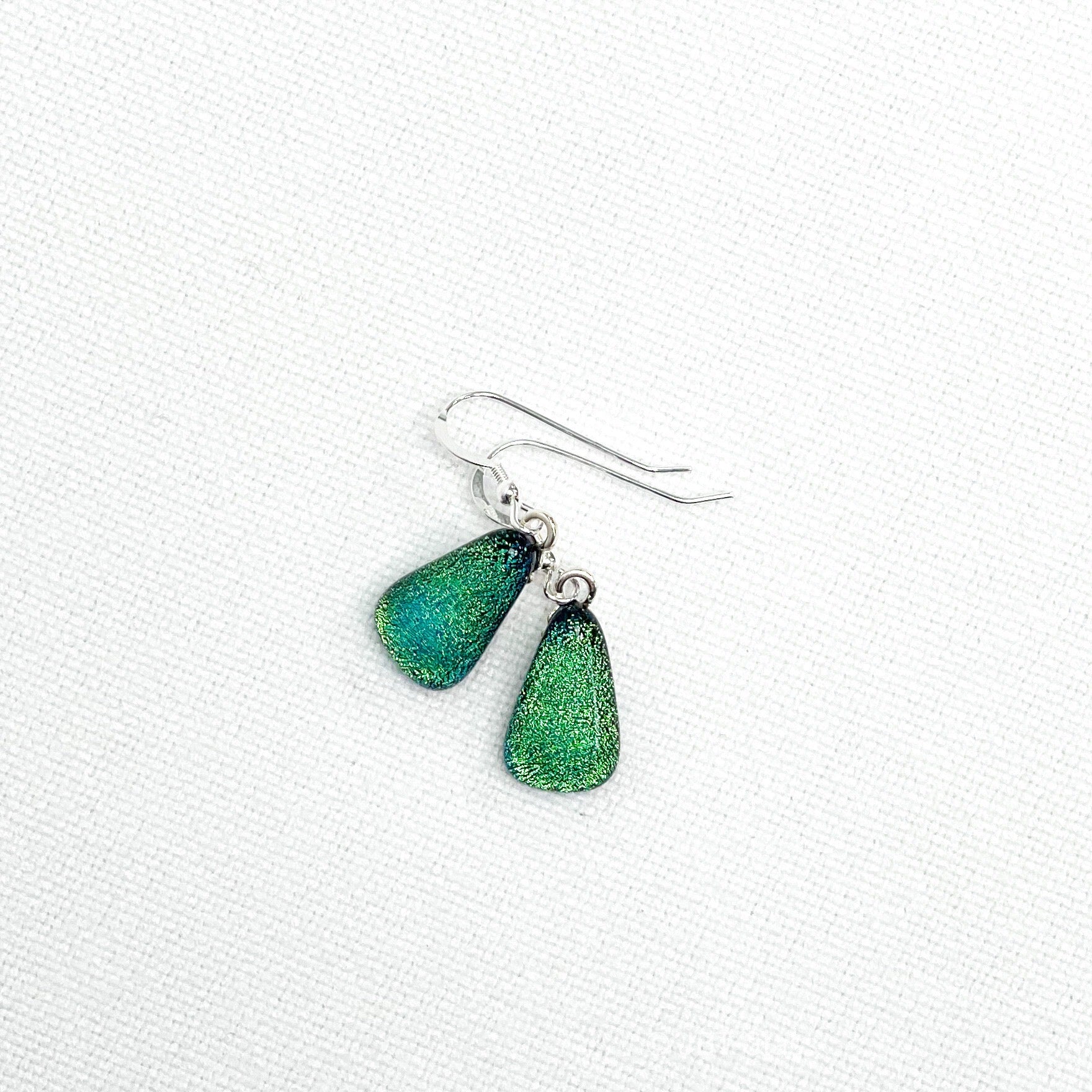 Teardrop Earring Light Green Shimmer