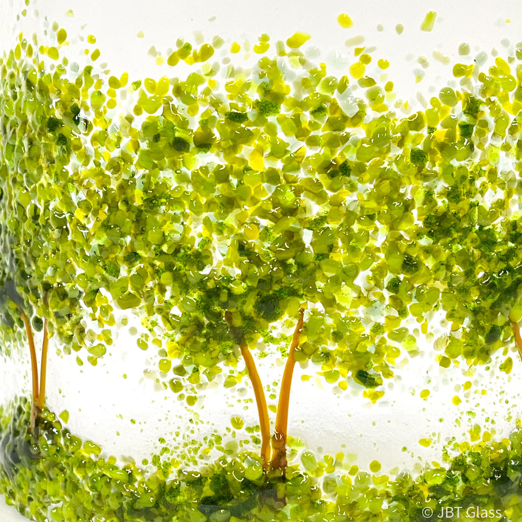 Glass Screen - Fused Glass Summer Trees