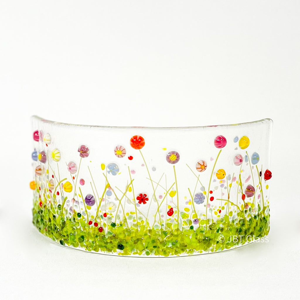 Small Narrow Glass Arch - Wild Flower Meadow
