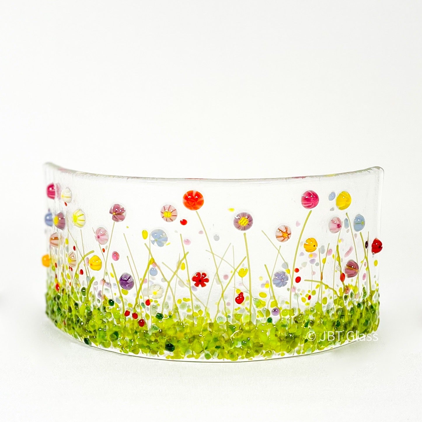 Small Narrow Glass Arch - Wild Flower Meadow