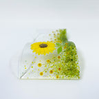 Glass Screen - Fused Glass Wave Sunflower