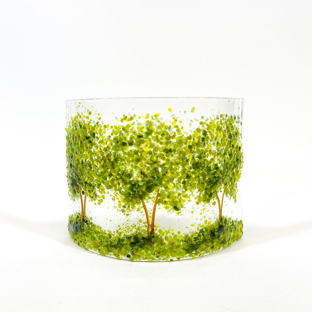 Glass Screen - Fused Glass Summer Trees