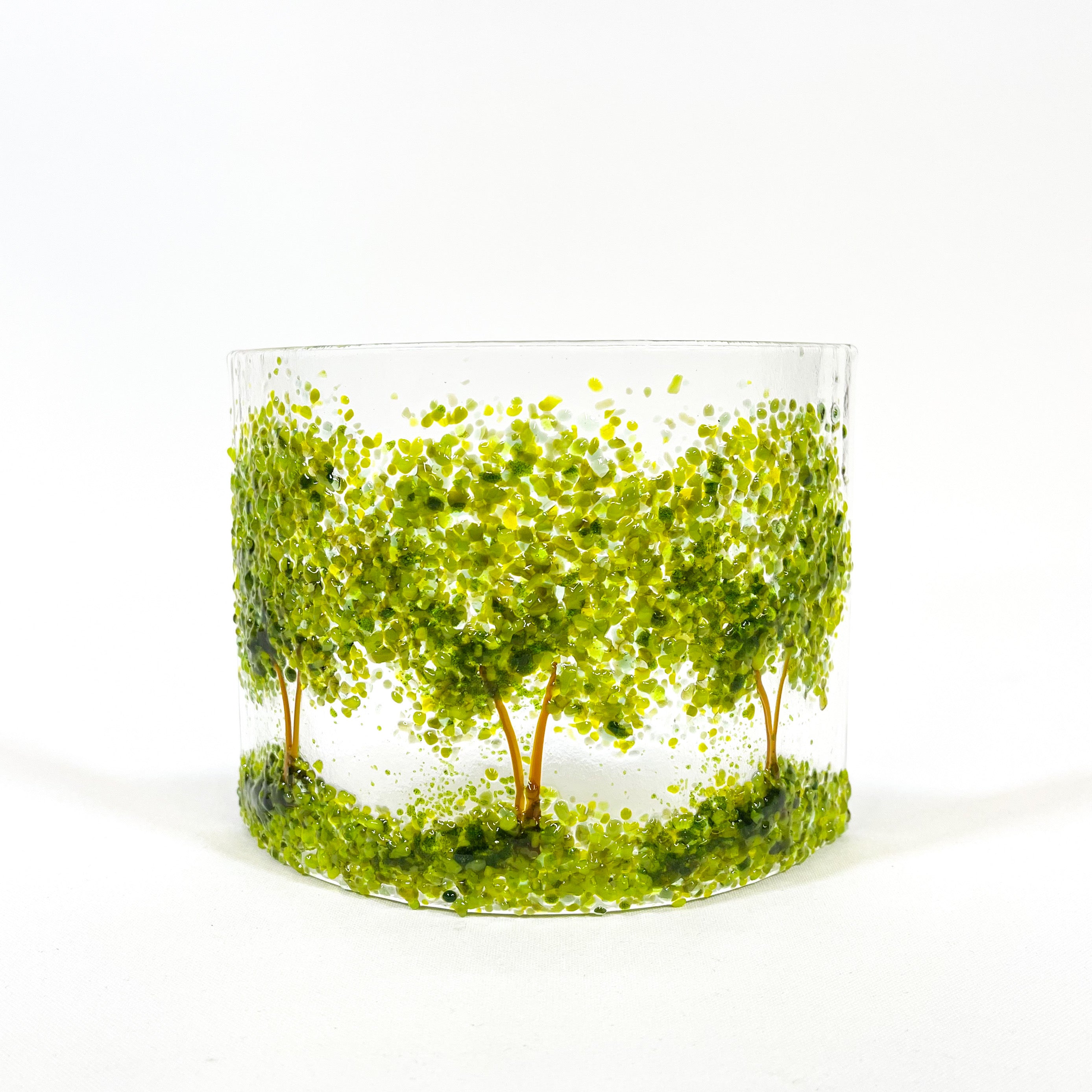 Glass Screen - Fused Glass Summer Trees