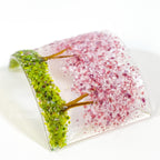 Glass Screen - Fused Glass Cherry Blossom Trees