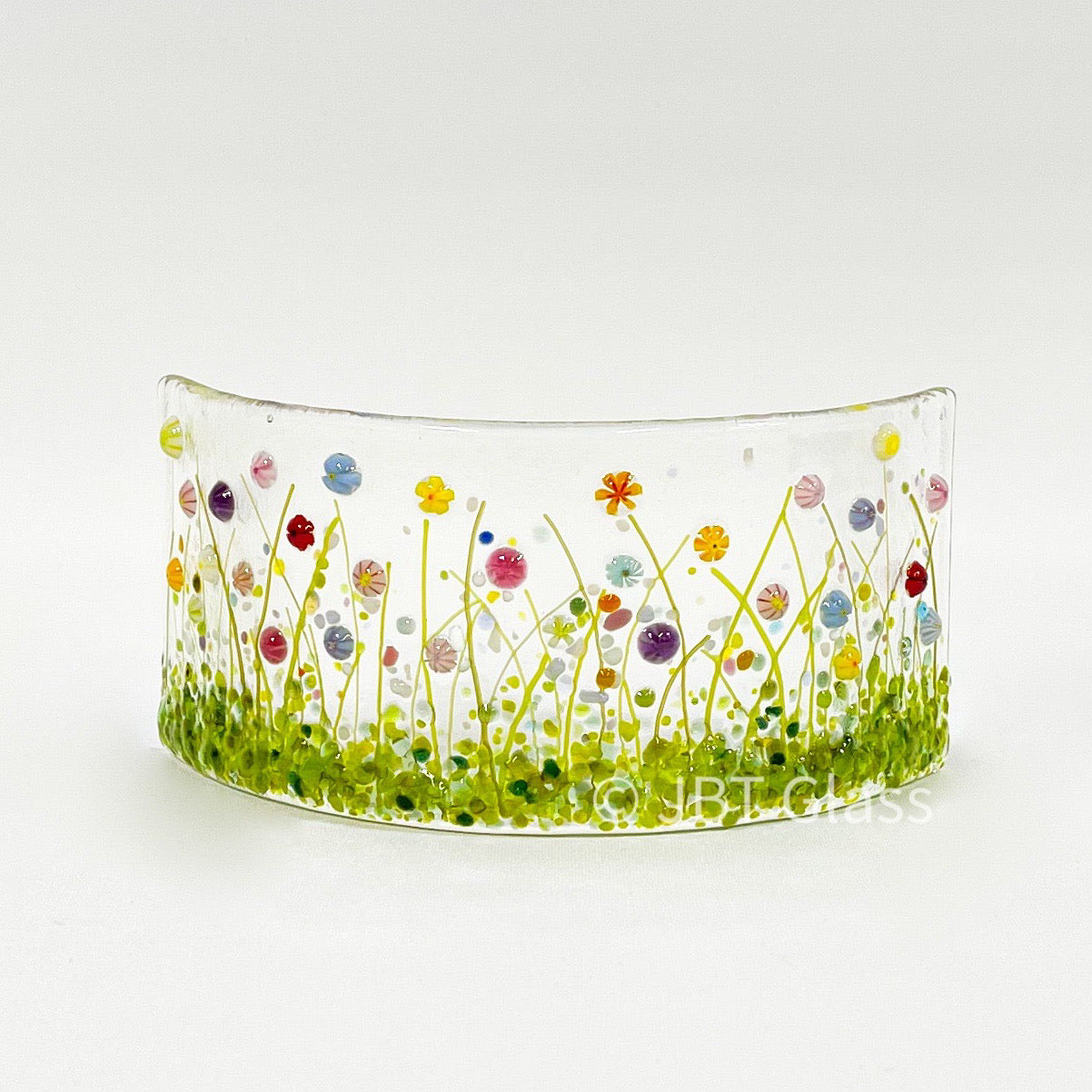 Small Narrow Glass Arch - Wild Flower Meadow