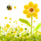 Small Narrow Glass Arch - Sunflowers