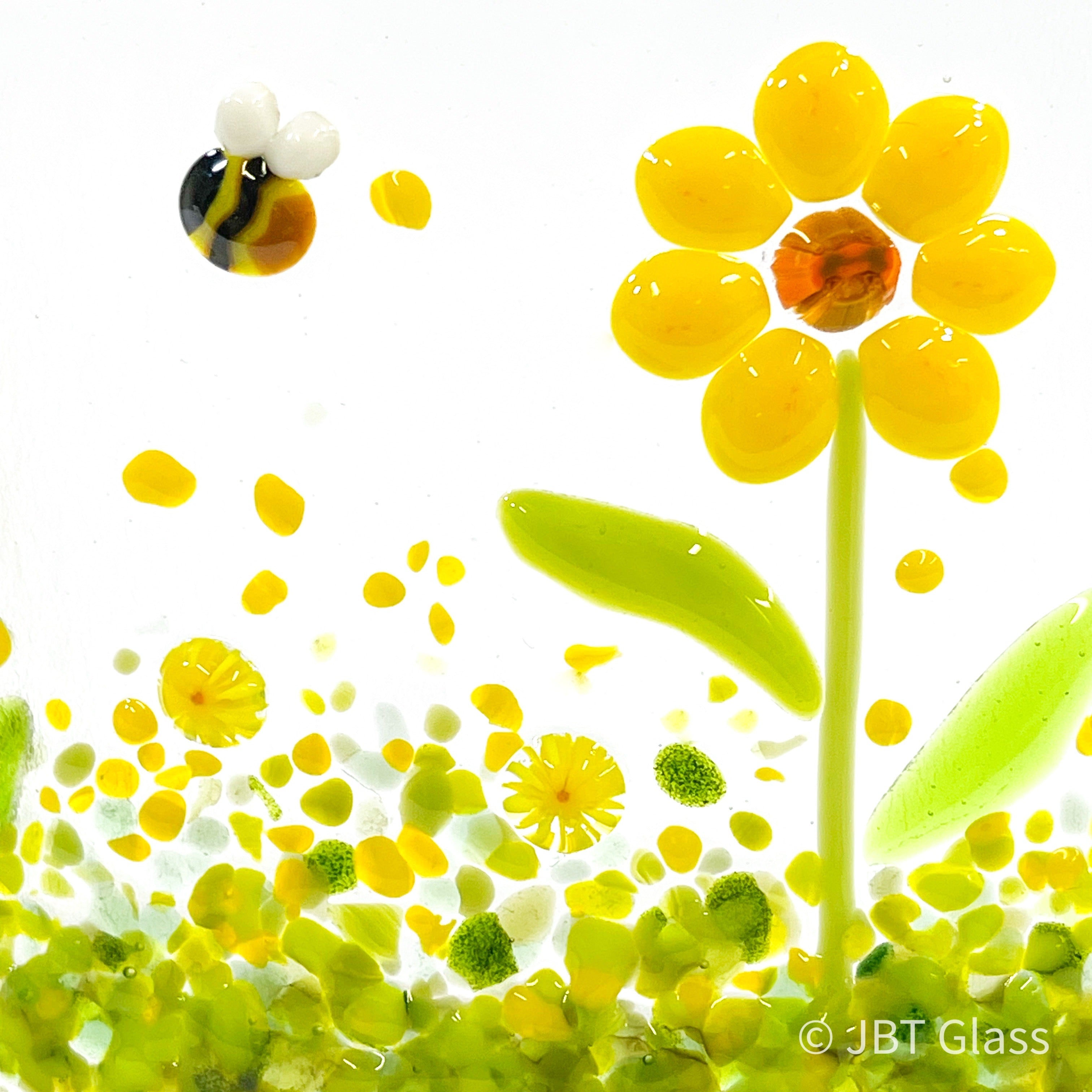 Small Narrow Glass Arch - Sunflowers