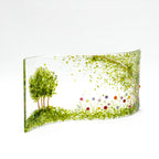 Glass Screen - Fused Glass Wave Summer Meadow