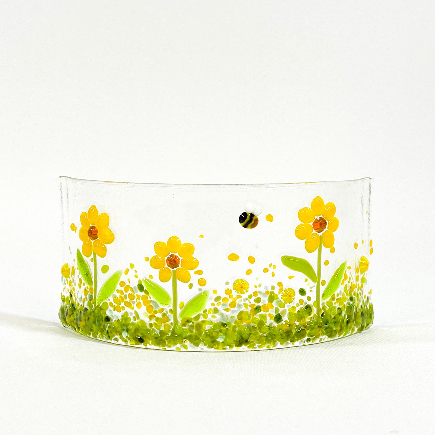 Small Narrow Glass Arch - Sunflowers