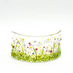 Small Narrow Glass Screen - Spring Daisy