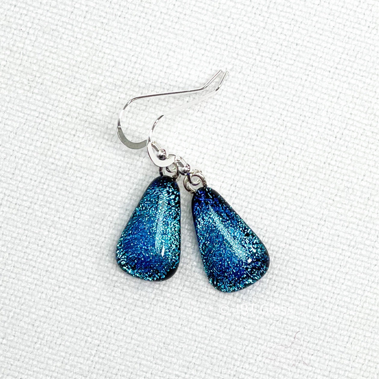 Teardrop Earrings Teal Shimmer