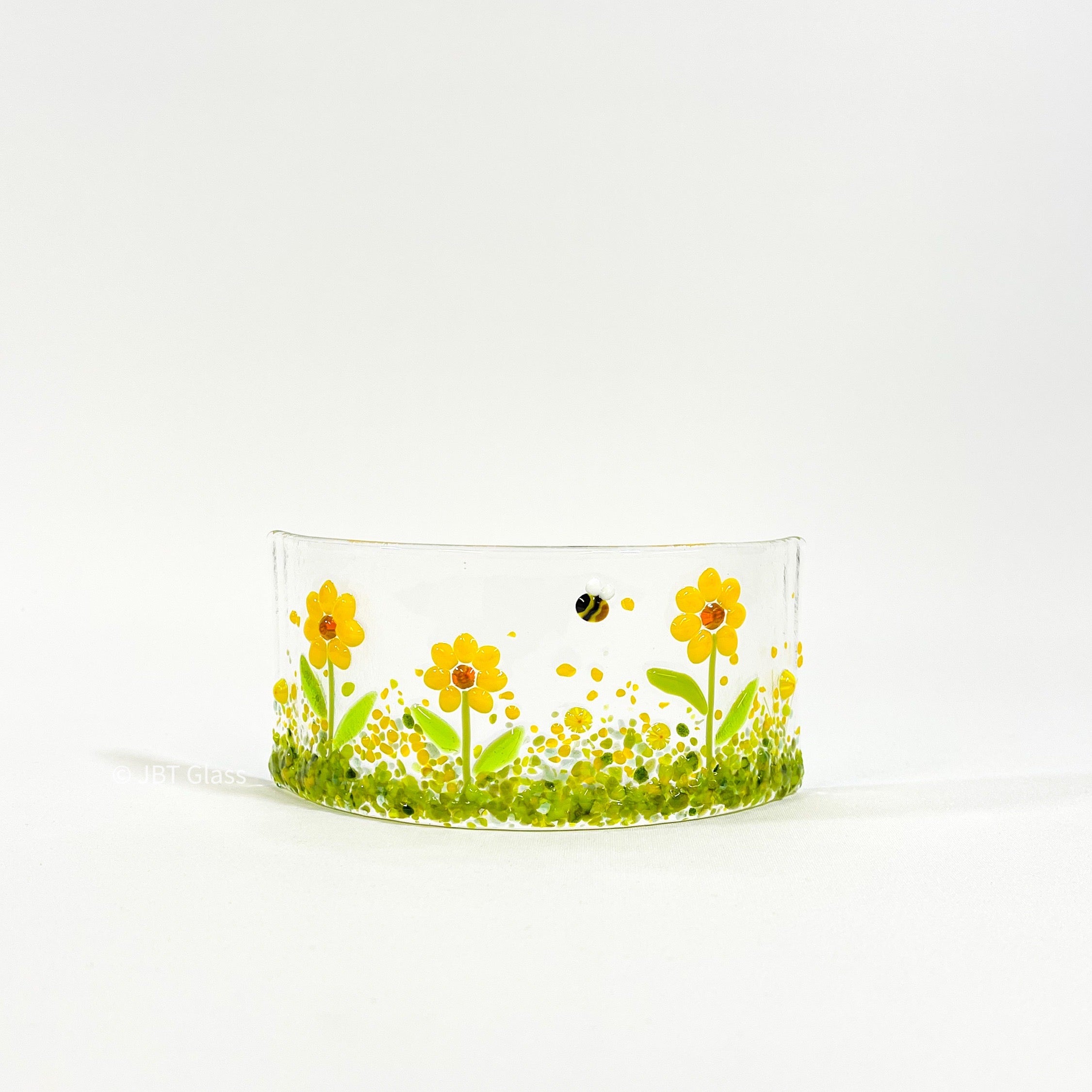 Small Narrow Glass Arch - Sunflowers