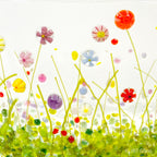 Glass Screen - Fused Glass Wild Flower Meadow