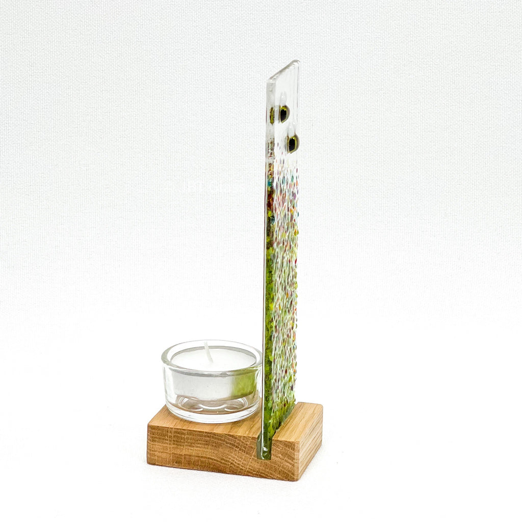 Bee Meadow in Small Oak Plinth