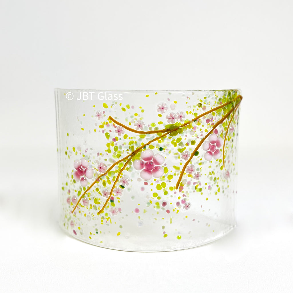 Glass Screen - Fused Glass Cherry Blossom Branch