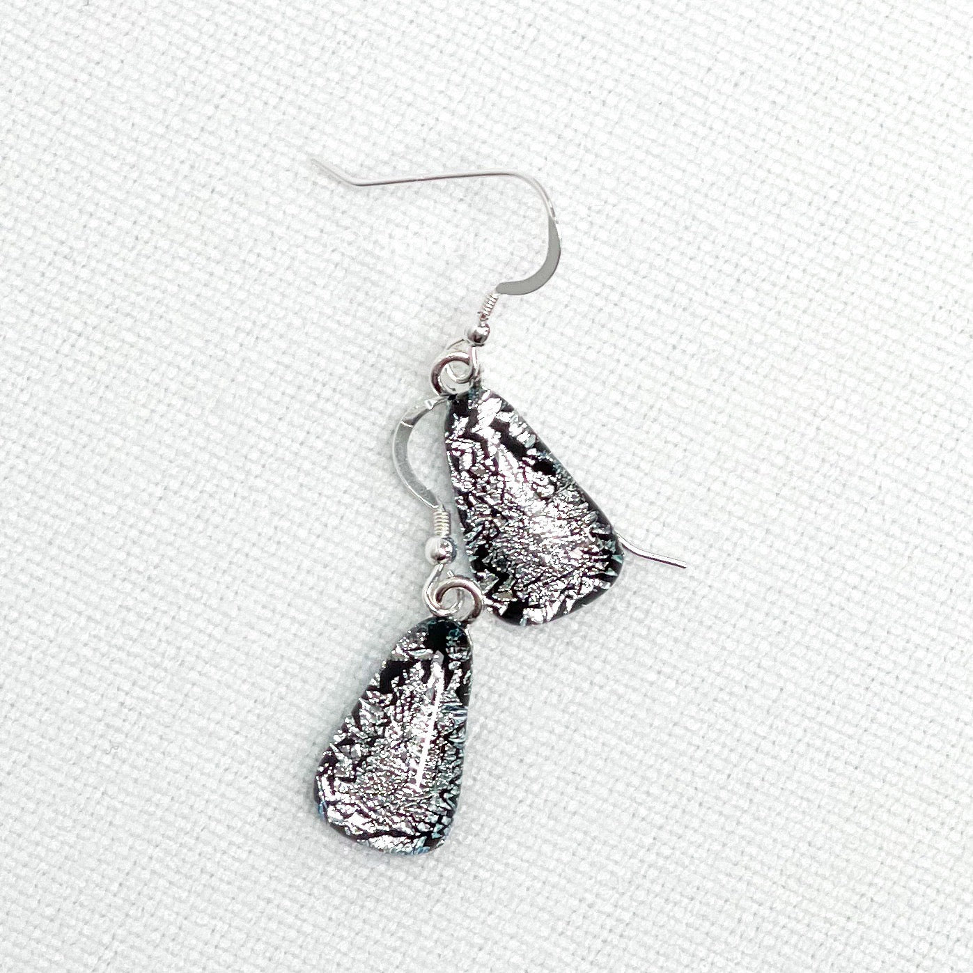 Drop Earrings Teardrop Sliver Shimmer