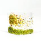 Glass Screen - Fused Glass Autumn Tree-Fused
