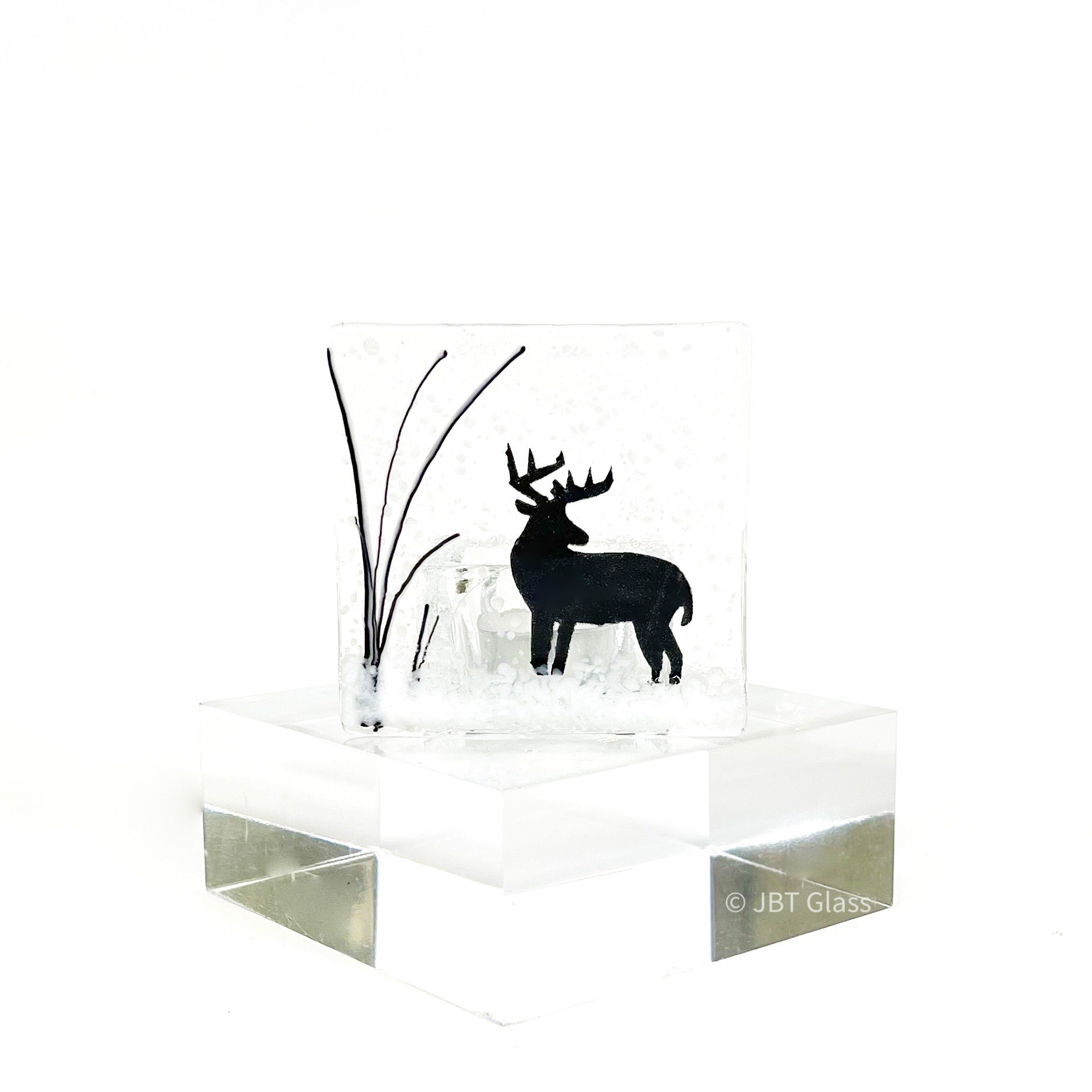 Small Tealight - Stag in Snow