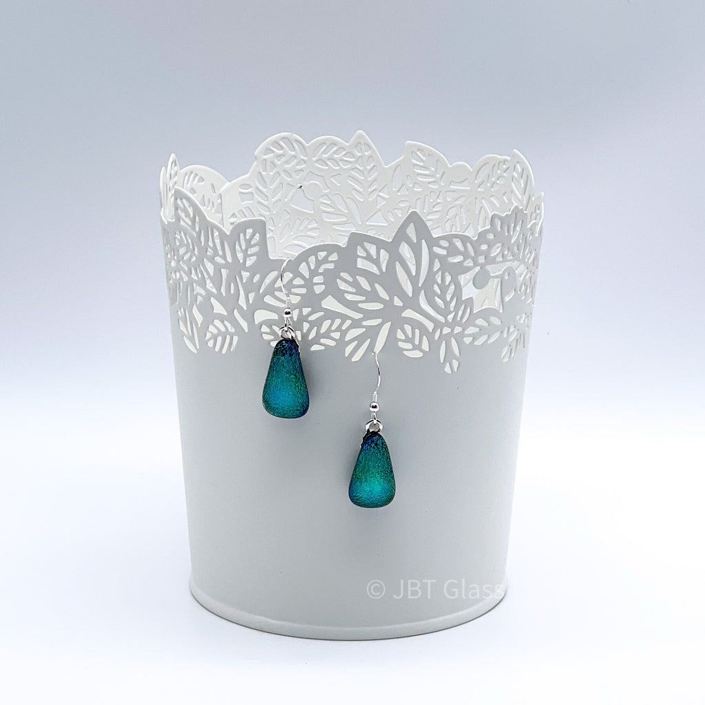 Teardrop Earring Light Green Shimmer