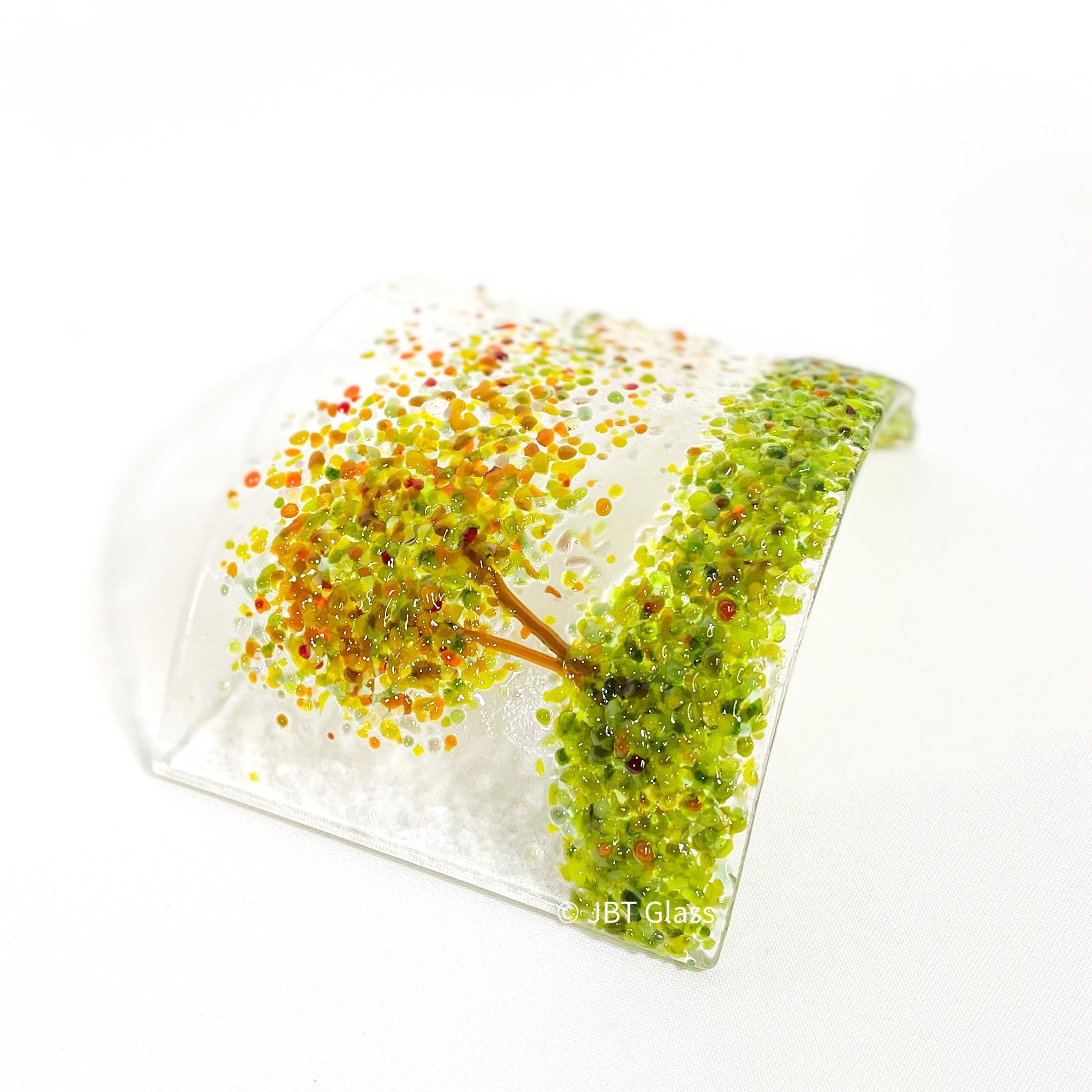 Glass Screen - Fused Glass Autumn Tree-Fused
