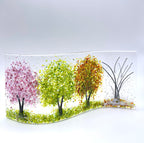 Glass Screen - Fused Glass Wave Four Seasons