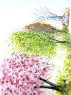 Glass Screen - Fused Glass Wave Four Seasons