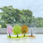 Glass Screen - Fused Glass Wave Four Seasons
